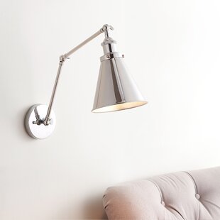 Chrome swing on sale arm sconce